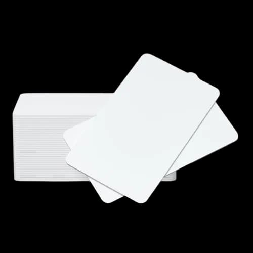 Cartes PVC blanches